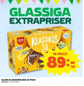 Coop GB Klassiker Glasspinnar erbjuda