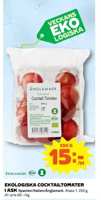 Coop Änglamark Cocktailtomater erbjuda