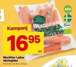 City Gross Morötter i påse ekologiska erbjuda