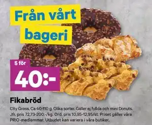 City Gross Fikabröd, Pris i appen erbjuda