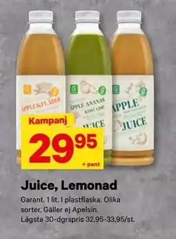 City Gross Juice, Lemonad erbjuda