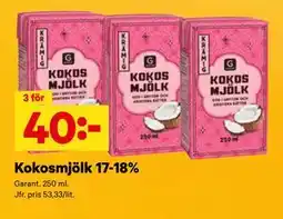 City Gross Kokosmjölk 17-18% erbjuda