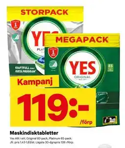 City Gross Maskindisktabletter erbjuda