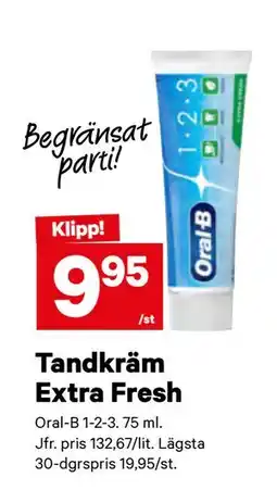 City Gross Tandkräm Extra Fresh erbjuda