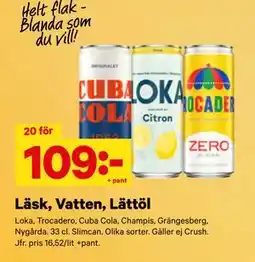 City Gross Läsk, Vatten, Lättöl erbjuda