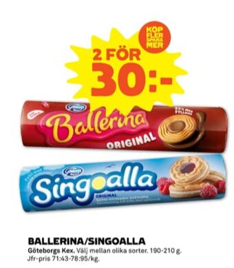 Coop Forum Ballerina Kaffekex erbjuda