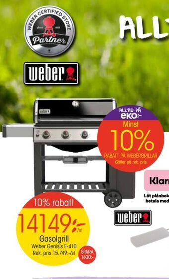 EKO Weber Gasolgrill erbjuda