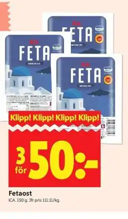 ICA Kvantum ICA Fetaost erbjuda