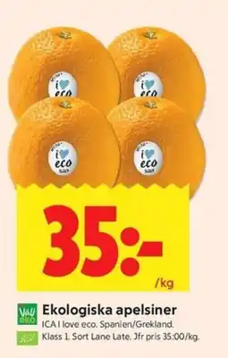 ICA Kvantum ICA Ekologiska apelsiner erbjuda