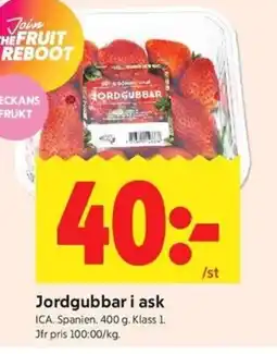 ICA Kvantum ICA Jordgubbar i ask erbjuda