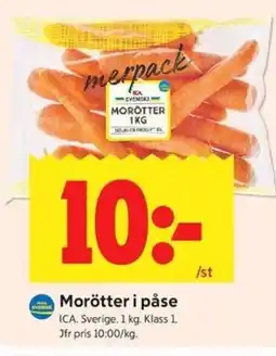 ICA Kvantum ICA Morötter i påse erbjuda