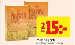 ICA Kvantum ICA Mannagryn erbjuda