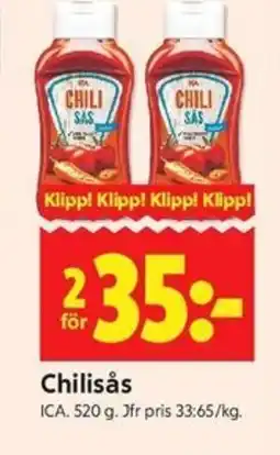 ICA Kvantum ICA Chilisås erbjuda
