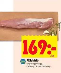 ICA Kvantum Fläskfilé erbjuda