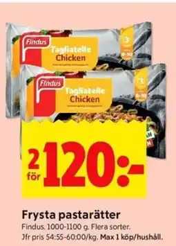 ICA Kvantum Findus Frysta pastarätter erbjuda