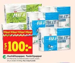 ICA Kvantum ICA Hushållspapper, Toalettpapper erbjuda
