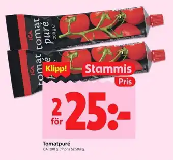 ICA Kvantum ICA Tomatpuré erbjuda