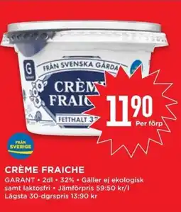 Willys GARANT Crème fraiche erbjuda