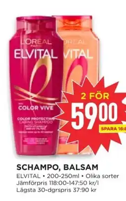 Willys ELVITAL Schampo, balsam erbjuda