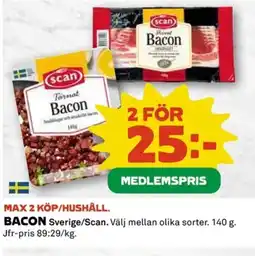 Coop Scan Bacon erbjuda