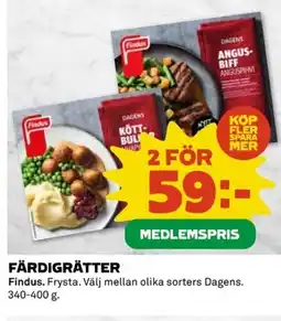 Coop Findus Färdigrätter erbjuda