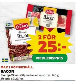 Coop Scan Bacon erbjuda
