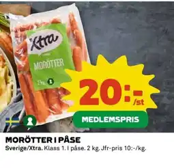 Coop Xtra Morötter i påse erbjuda