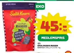 Coop Saltå Kvarn Ekologiska russin erbjuda