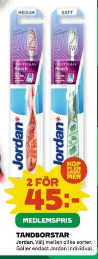 Coop Jordan Tandborstar erbjuda