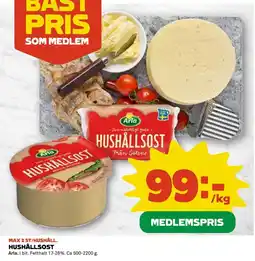 Coop Arla Hushållsost erbjuda