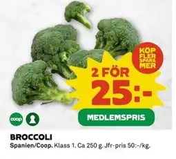 Coop Broccoli erbjuda