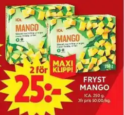 ICA Maxi ICA Fryst mango erbjuda