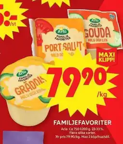 ICA Maxi ARLA Familjefavoriter erbjuda