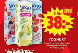 ICA Maxi YOGGI Yoghurt erbjuda