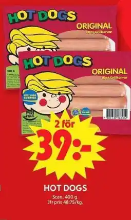 ICA Maxi SCAN Hot dogs erbjuda