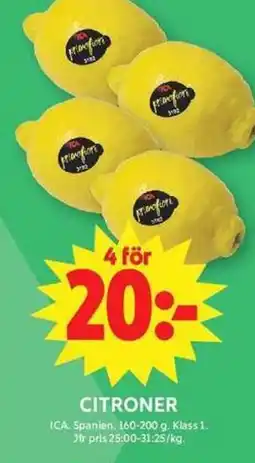 ICA Maxi ICA Citroner erbjuda