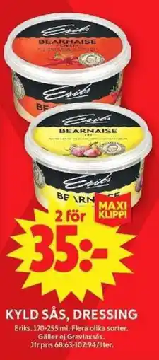 ICA Maxi ERIKS Kyld sås, dressing erbjuda