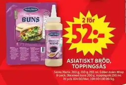 ICA Maxi SANTA MARIA Asiatiskt bröd, toppingsås erbjuda