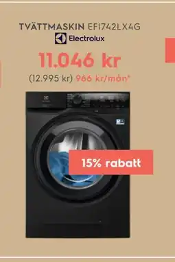 Electrolux Home TVÄTTMASKIN. EFI742LX4G erbjuda