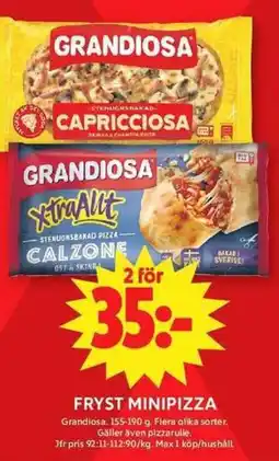 ICA Maxi GRANDIOSA Fryst minipizza erbjuda