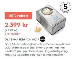 Electrolux Home GLASSMASKIN erbjuda