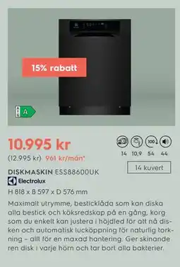 Electrolux Home DISKMASKIN erbjuda