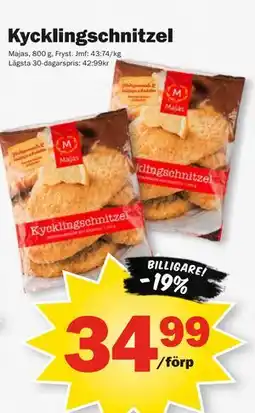 Pekås Kycklingschnitzel erbjuda