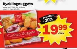 Pekås Kycklingnuggets erbjuda