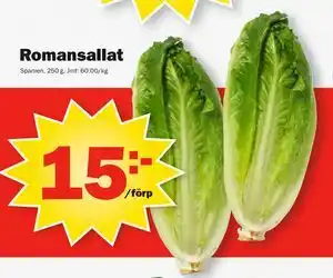 Pekås Romansallat erbjuda