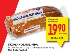 Willys SKOGAHOLMSLIMPA, Medlemspris erbjuda