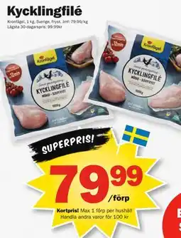 Pekås Kycklingfilé, Medlemspris erbjuda