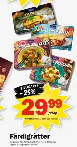 Pekås Färdigrätter erbjuda