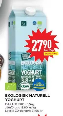Willys Hemma EKOLOGISK NATURELL YOGHURT erbjuda