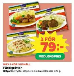 Coop Daglivs Färdigrätter, Medlemspris erbjuda